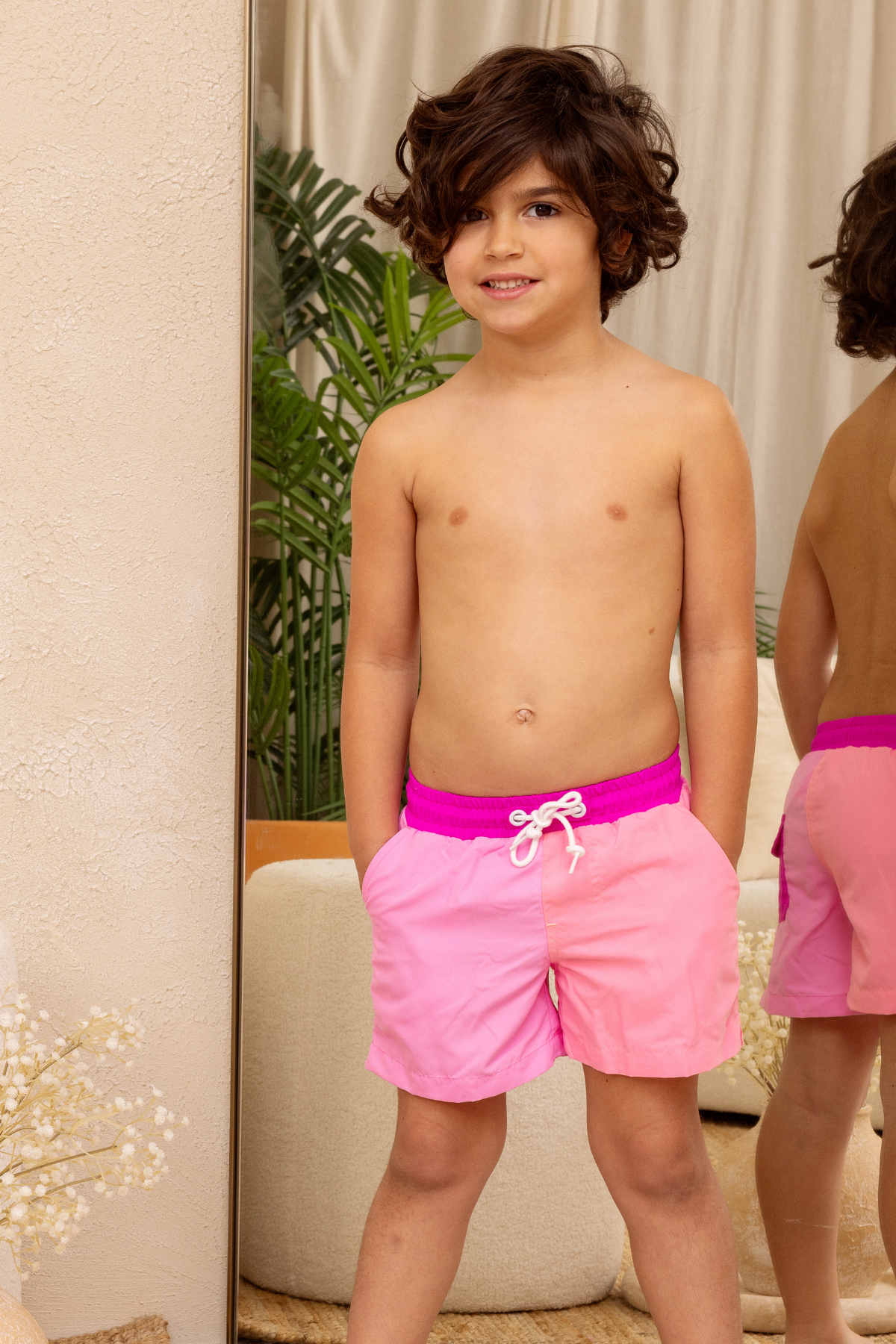 Mini Hank Board Shorts - Paradise Pink