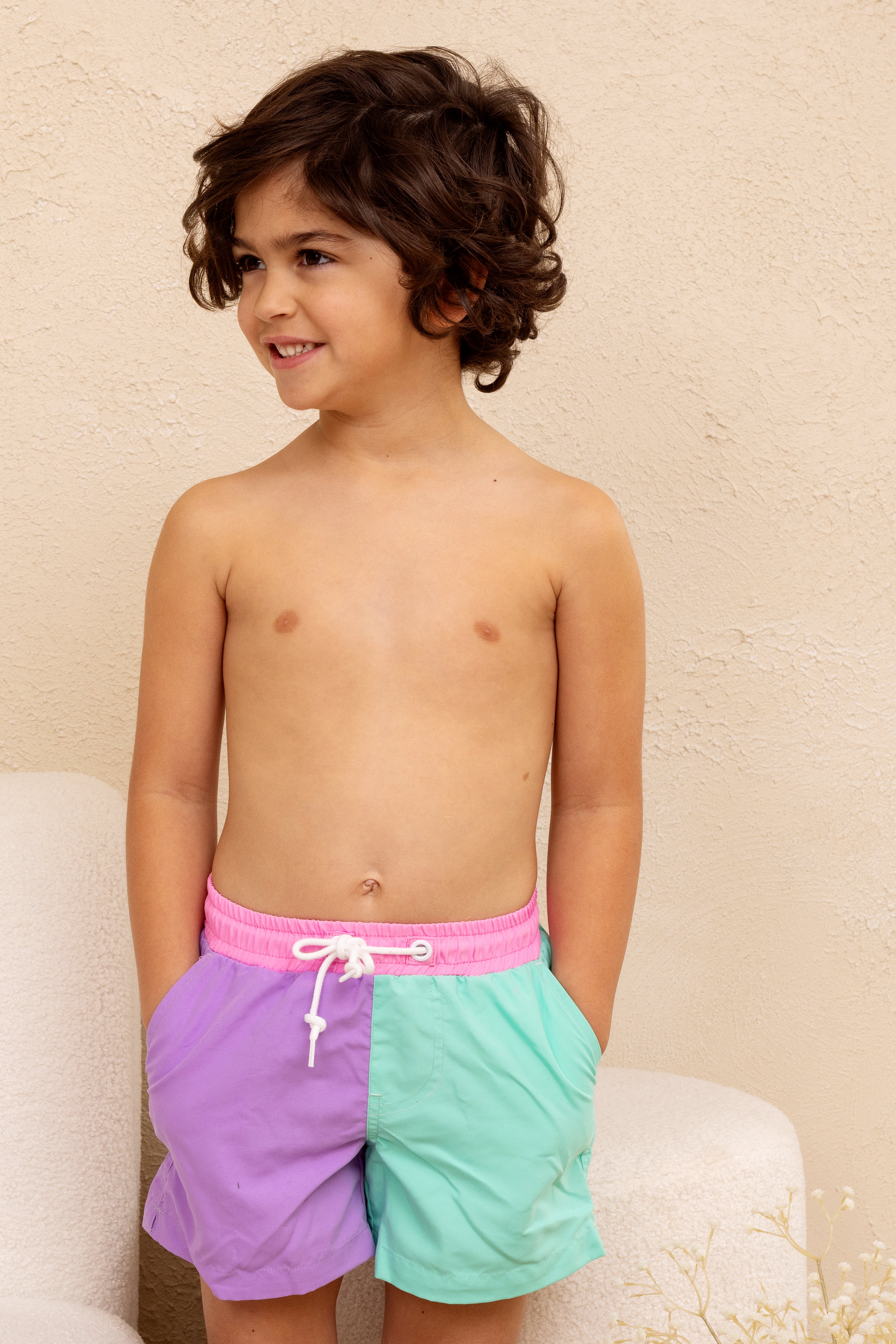 Mini Hank Board Shorts - Lavender Glow
