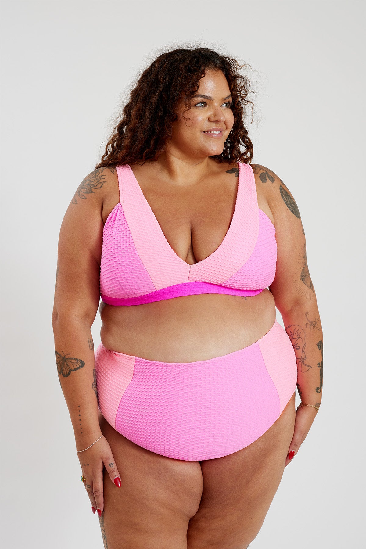 Lola Bikini Top Curve - Paradise Pink