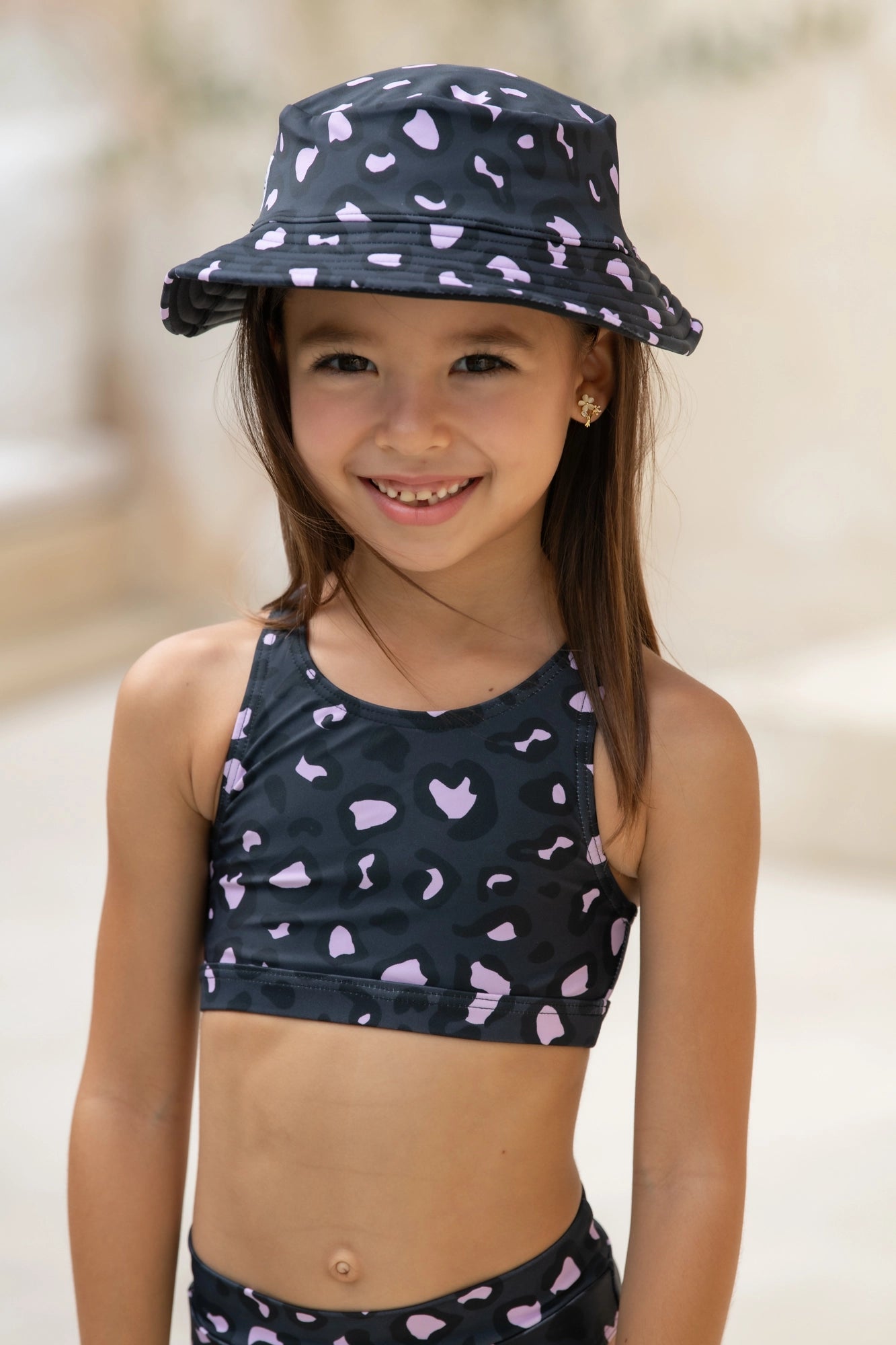 Daisy Swim Hat - Mellow Leopard