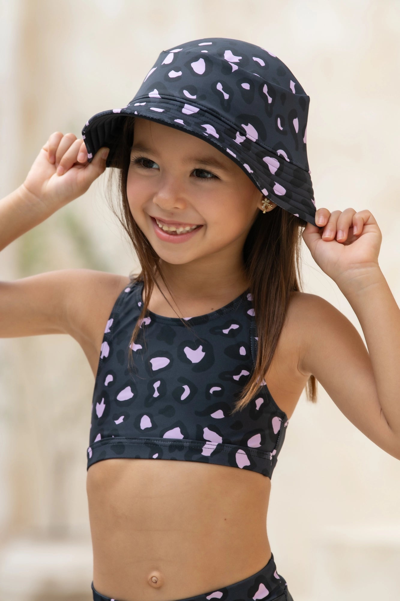 Daisy Swim Hat - Mellow Leopard
