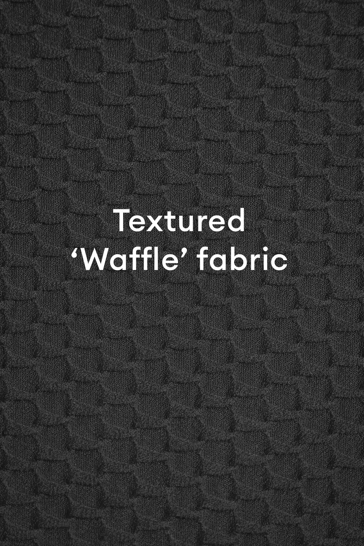 Mia String Top - Black Waffle