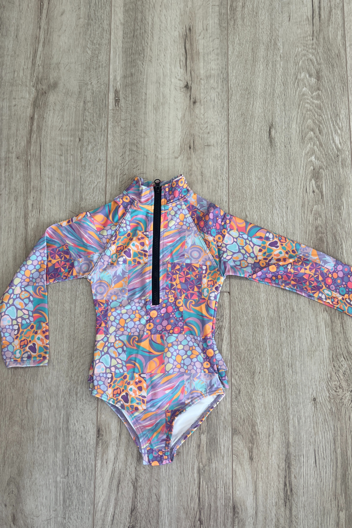 Mini Blake Surfsuit Final Sale -  Lavender Puzzle