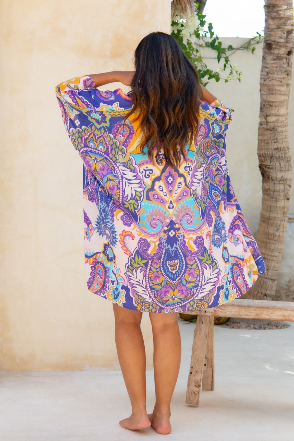 Giulia Kimono/Kaftan - Peacock Swirls