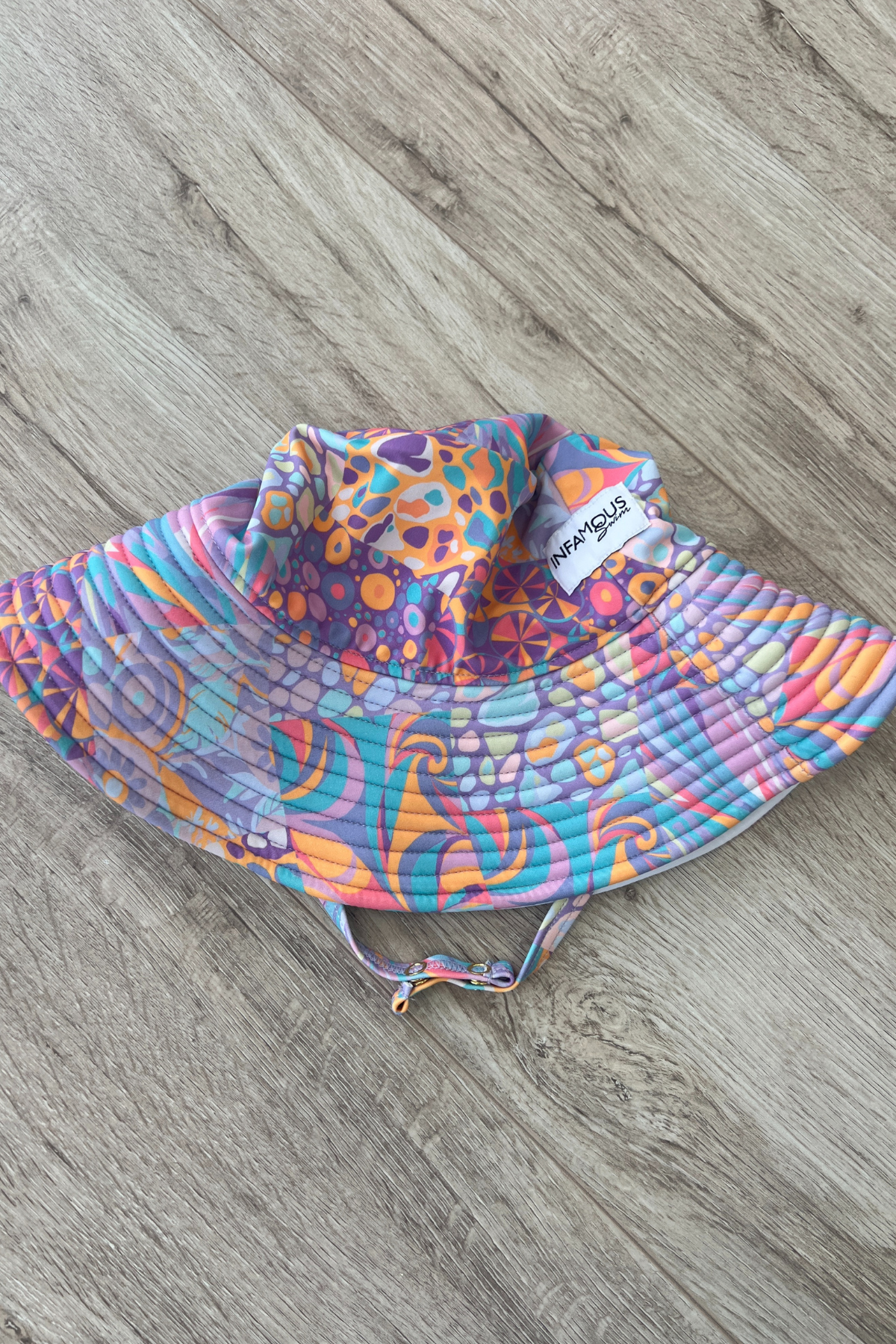 Daisy Swim Hat Final Sale - Lavender Puzzle