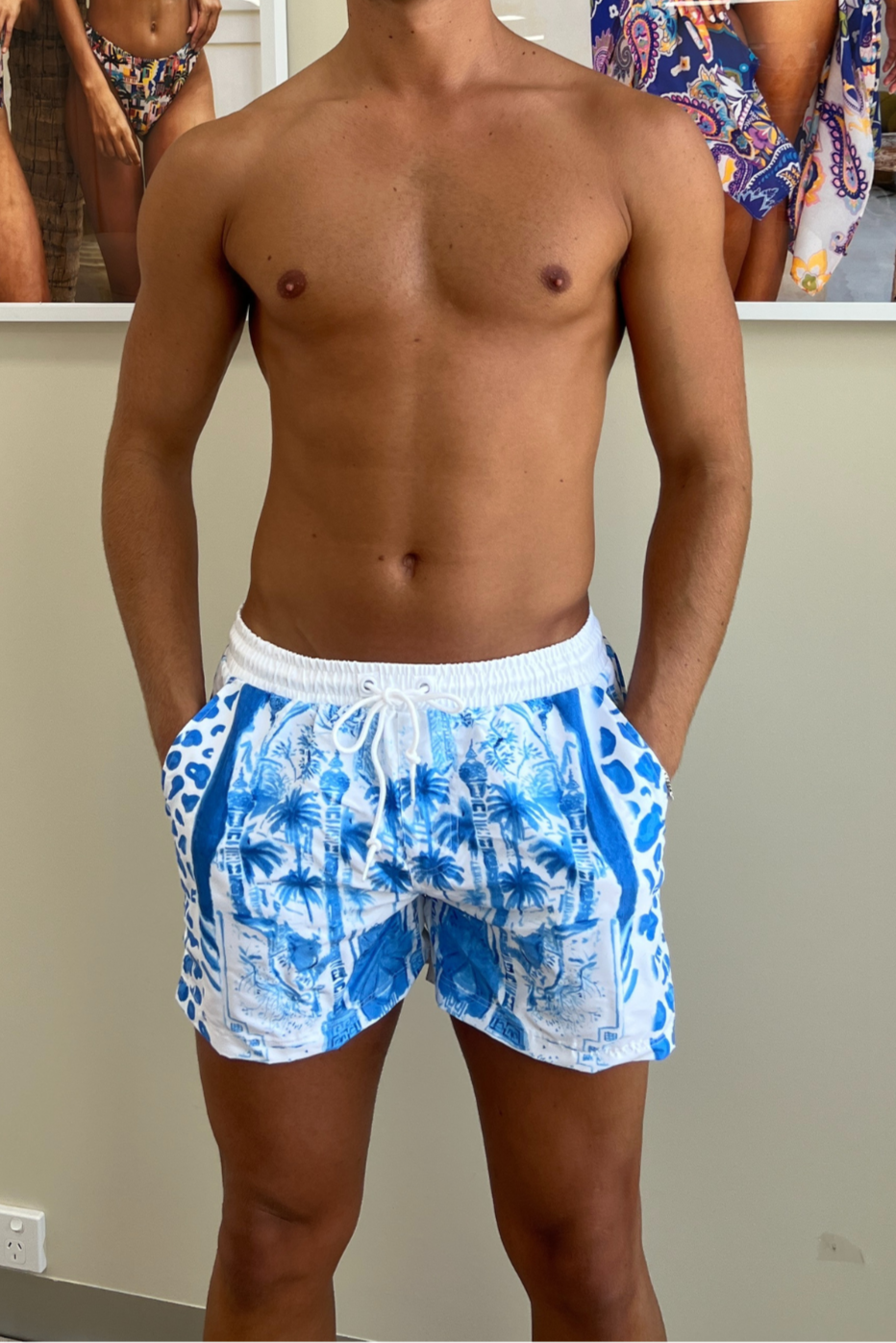 Hank Board Shorts 02 - Blue Jungle