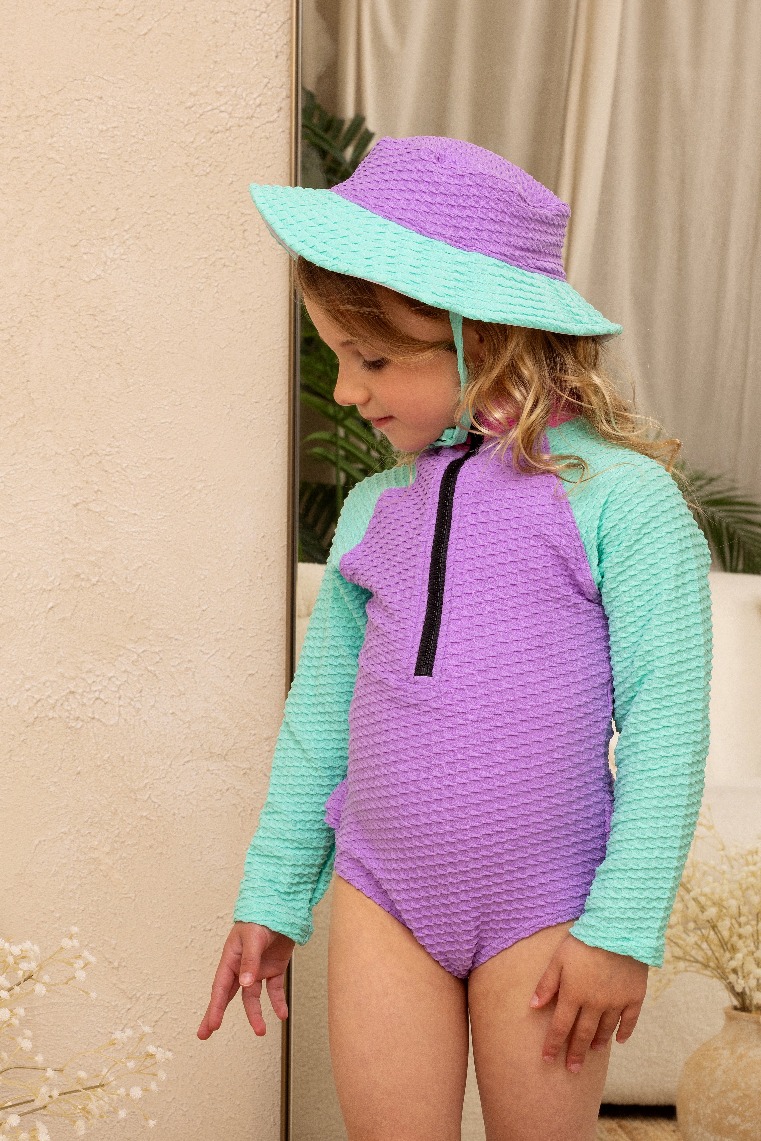 Daisy Swim Hat - Lavender Glow