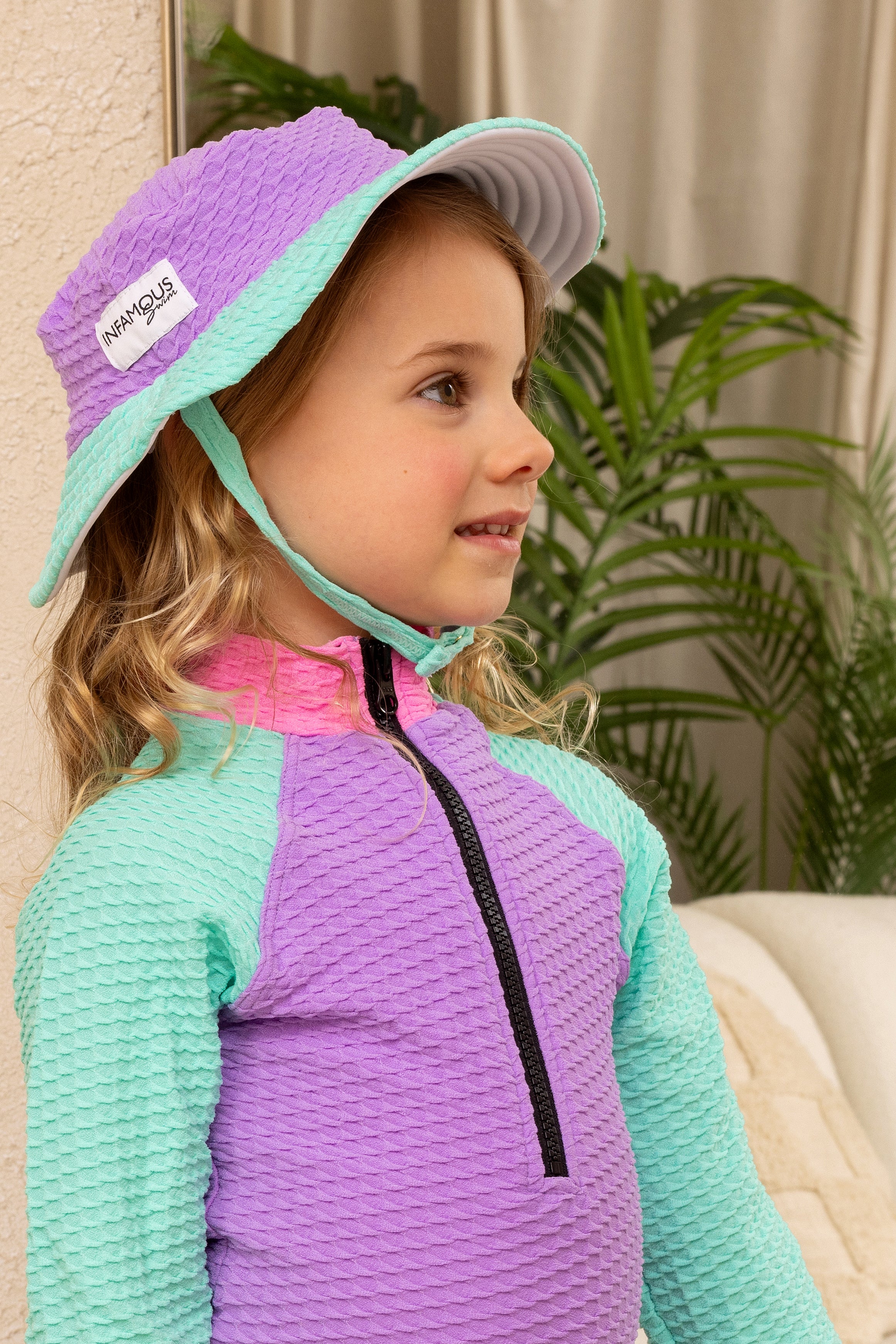 Daisy Swim Hat - Lavender Glow