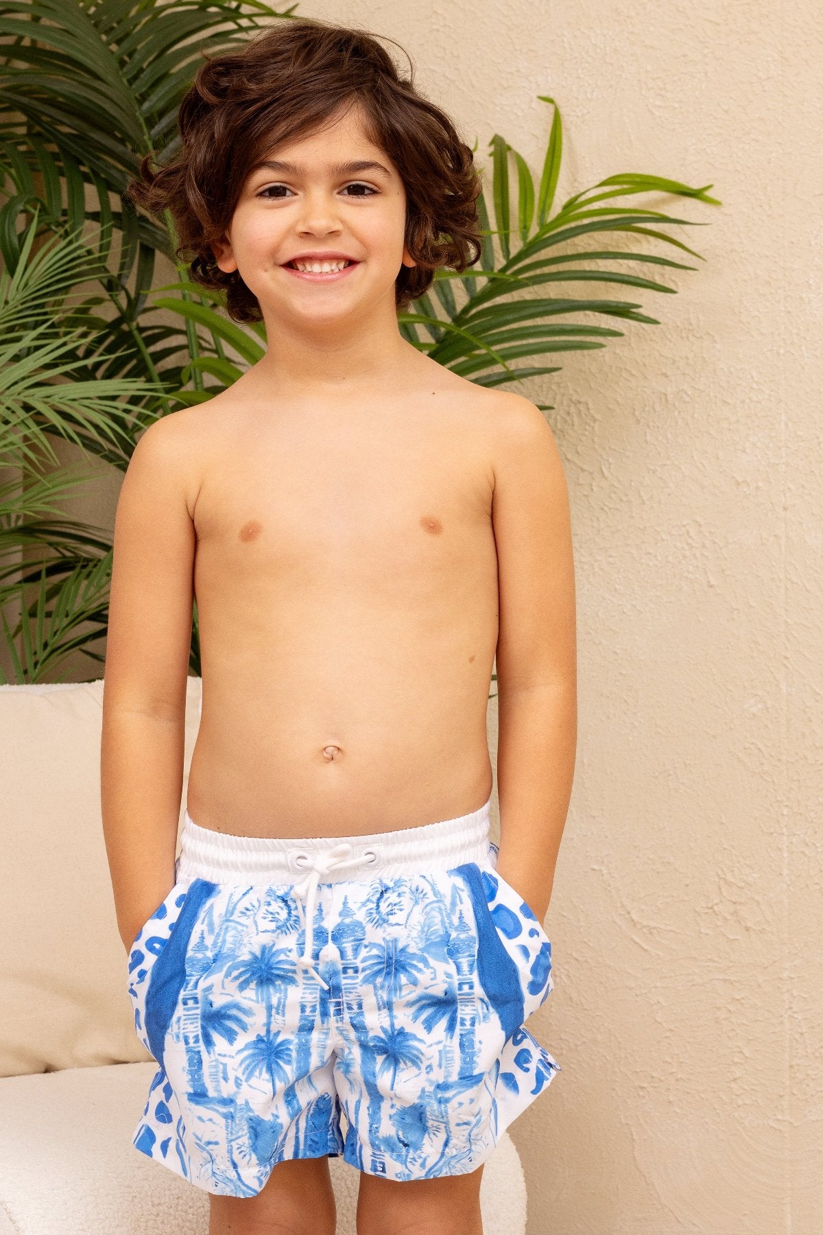 Mini Hank Board Shorts - Blue Jungle