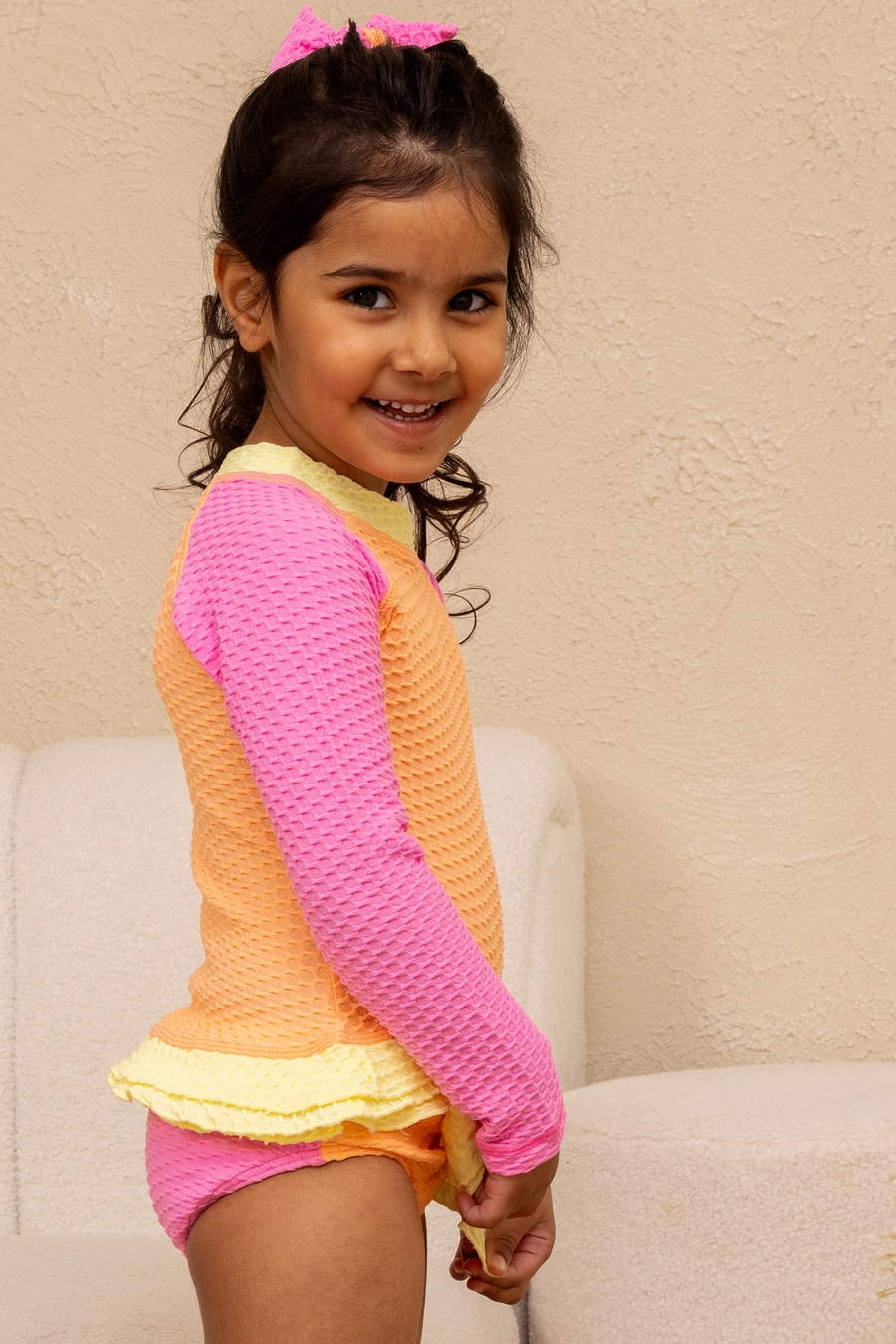 Mini Annie Rashie Set 02 - Orange Sherbet