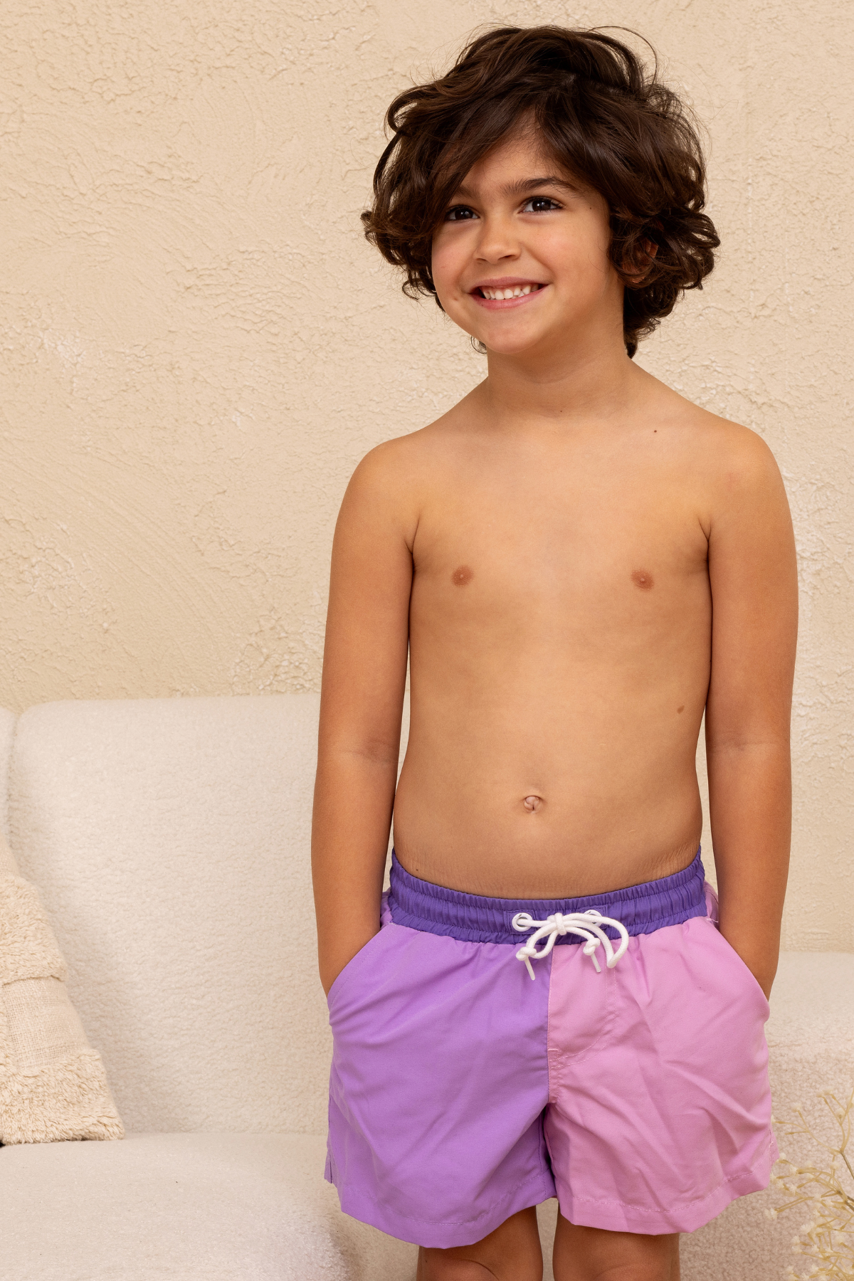 Mini Hank Board Shorts - Lilac Crystal