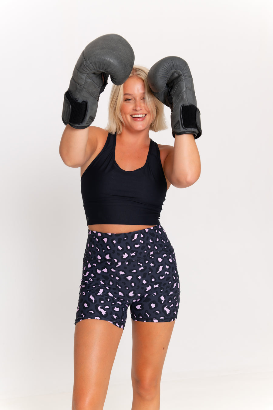 Sally Bike Shorts - Mellow Leopard