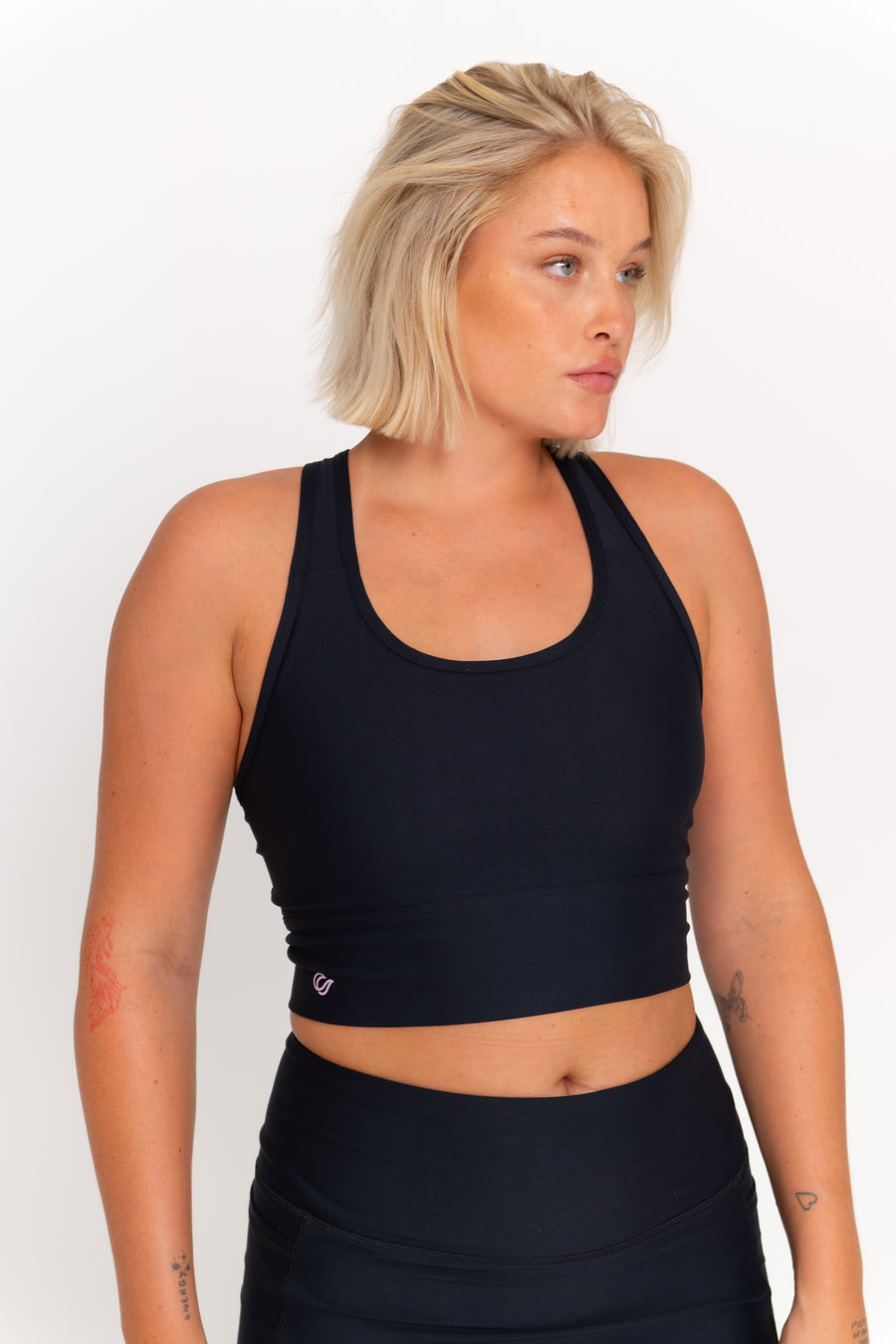 Abby Active Crop - Black Fashion