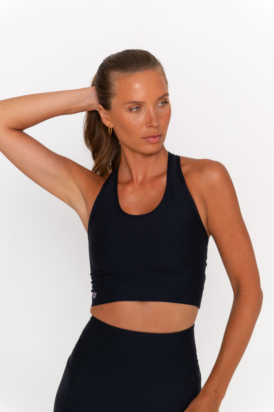 Abby Active Crop - Black Fashion