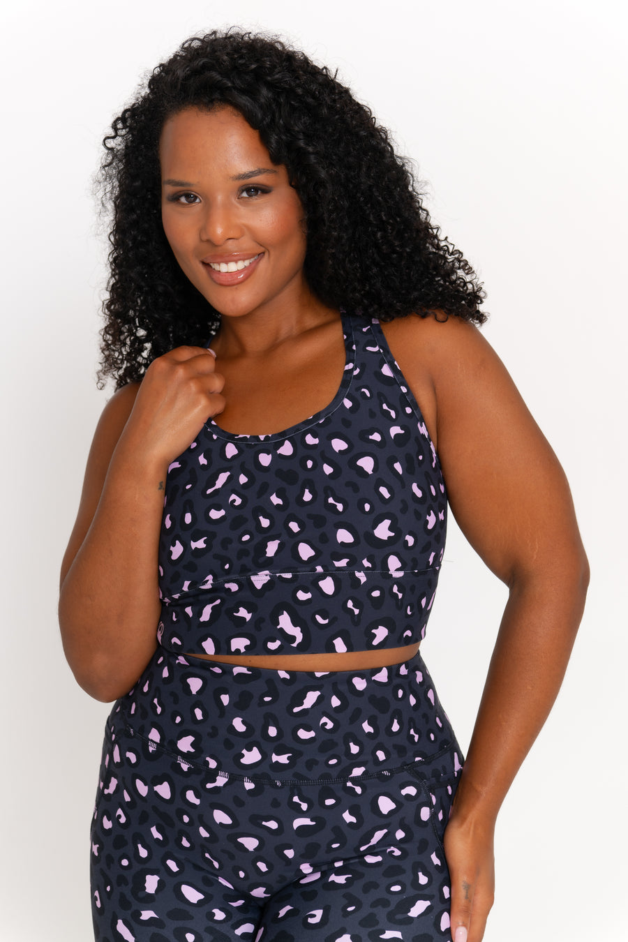 Abby Active Crop - Mellow Leopard