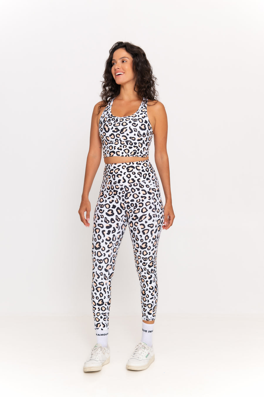 Abby Active Crop - Safari Leopard