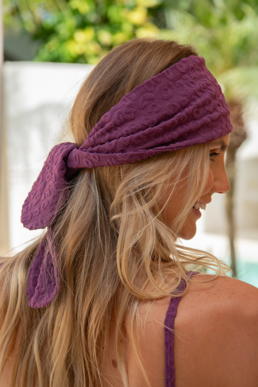 Carmen Accessory  - Textured Leopard Grape