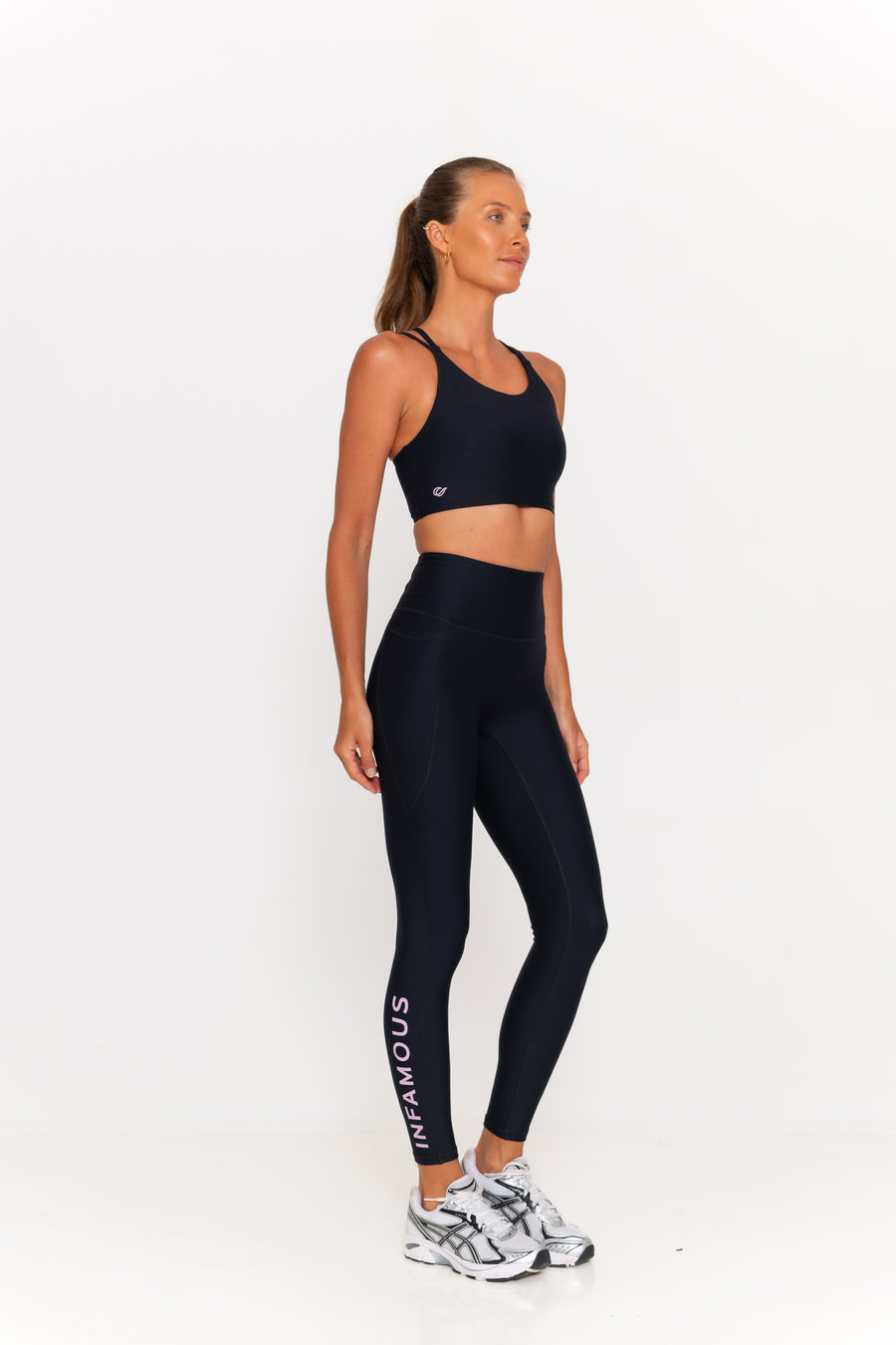 Ava Active Crop - Black Fashion