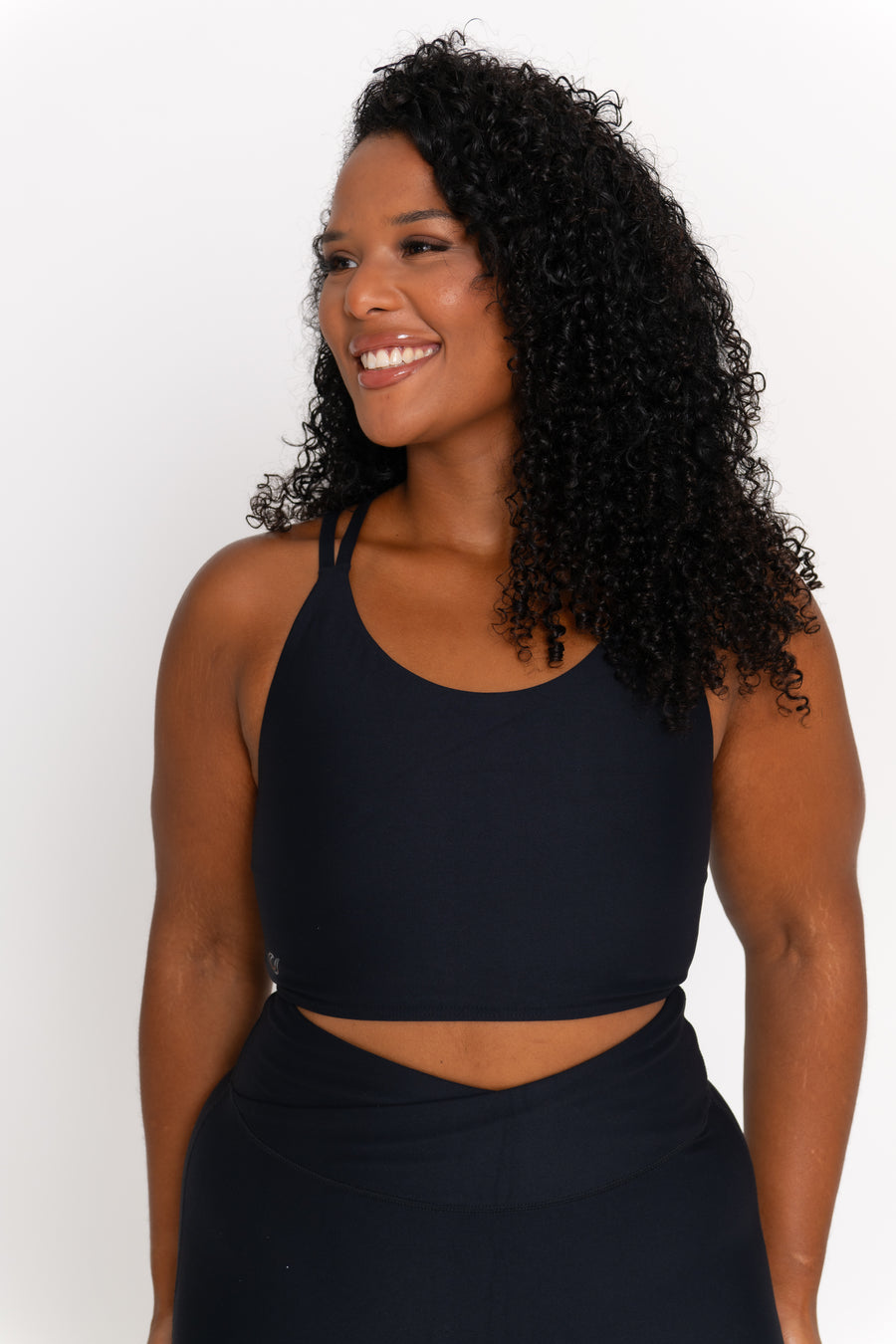 Ava Active Crop - Black Fashion