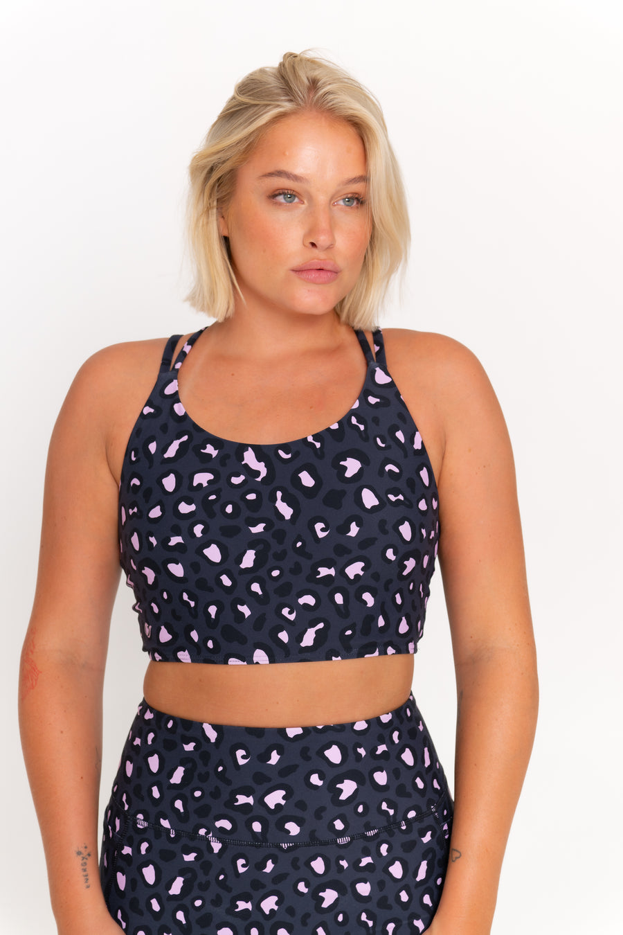 Ava Active Crop - Mellow Leopard