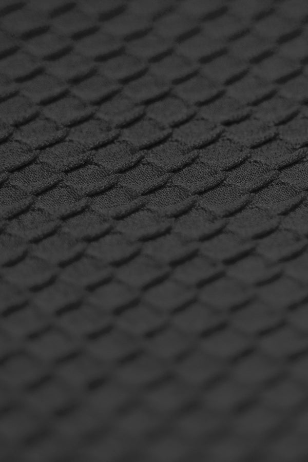 Mia String Top - Black Waffle