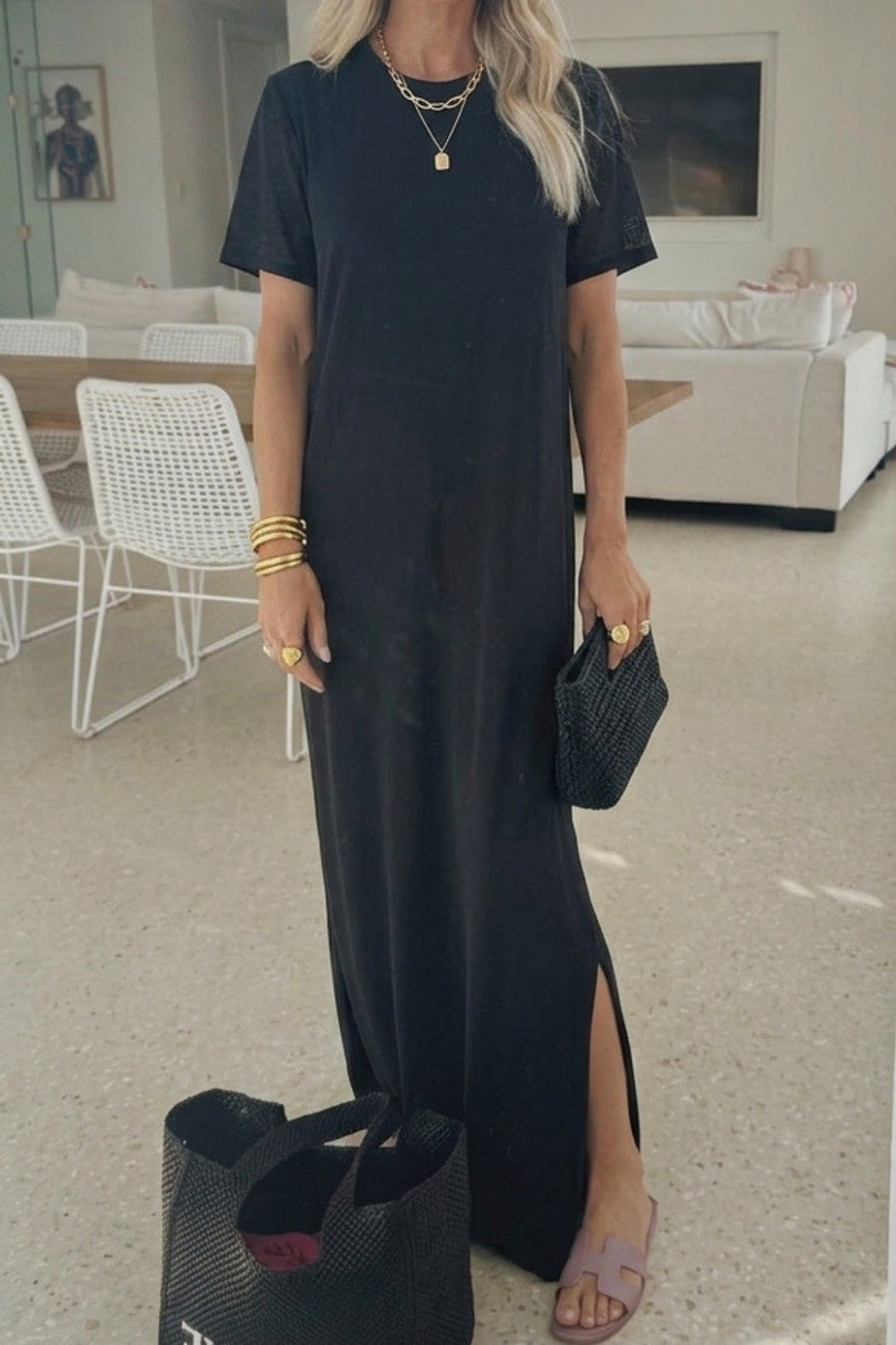Bianca Dress - Black on Black