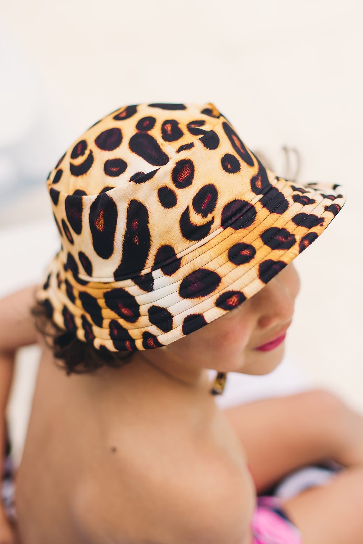 Daisy Swim Hat Final Sale - Cheetah Fever