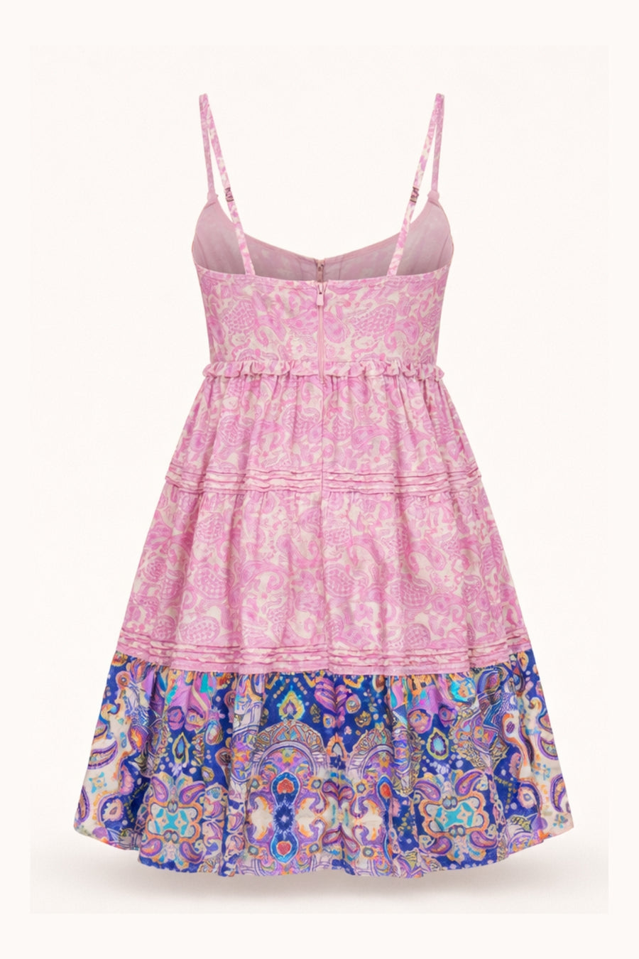 Ella Short Dress - Peacock Swirls