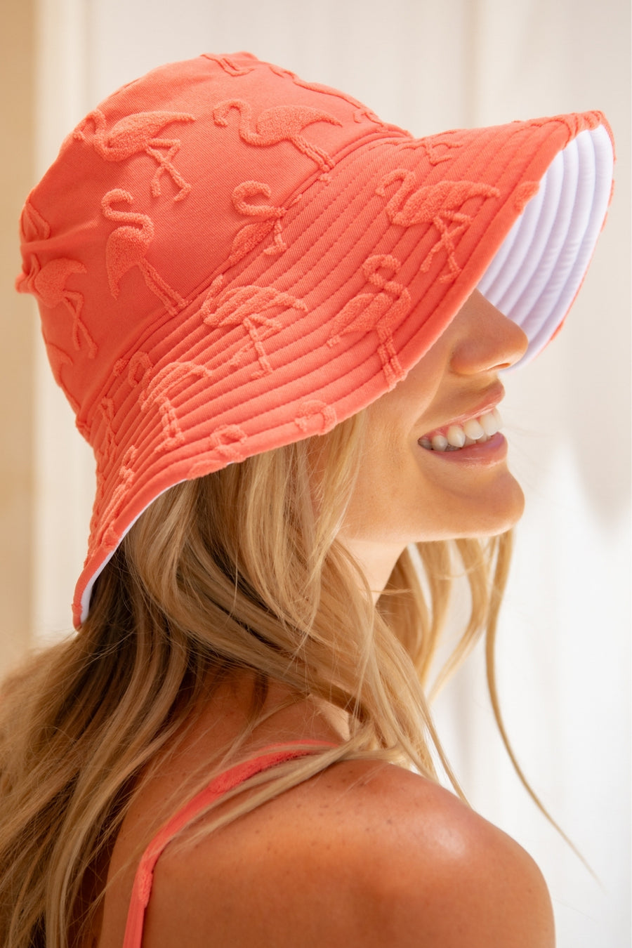 Daisy Swim Hat Adult - Flamingo Fiesta