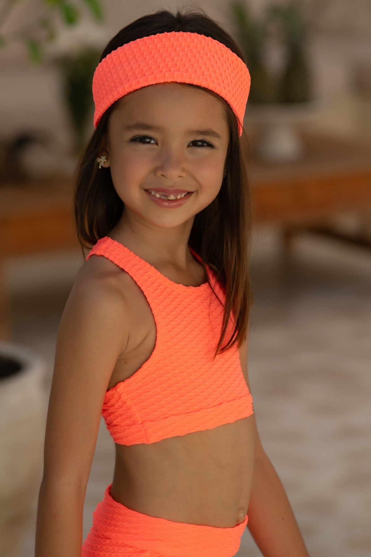 Mini Carmen Accessory  - Fluro Waffle Watermelon