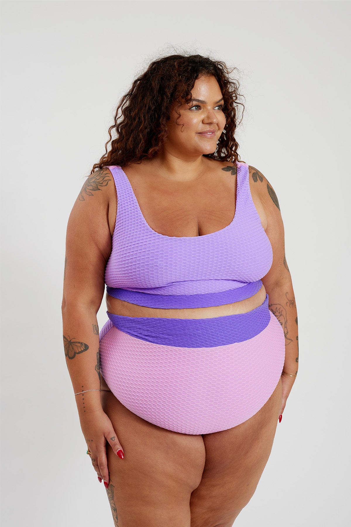 Ginger Bikini Bottom Curve - Lilac Crystal