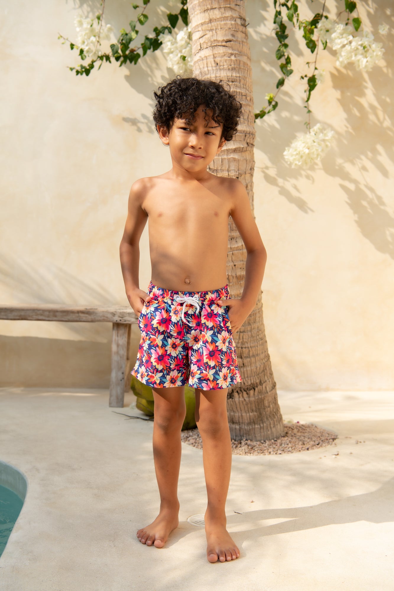 Mini Hank Board Shorts Final Sale - Flower Power