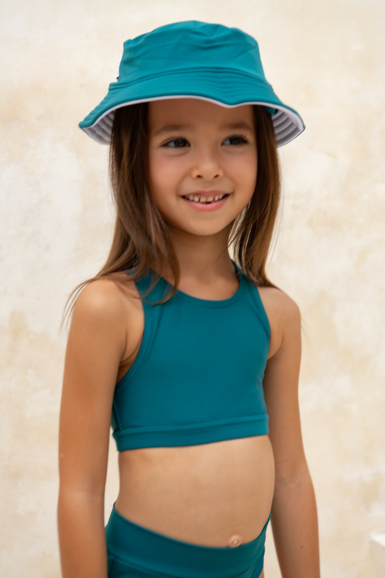 Daisy Swim Hat Final Sale - Azure