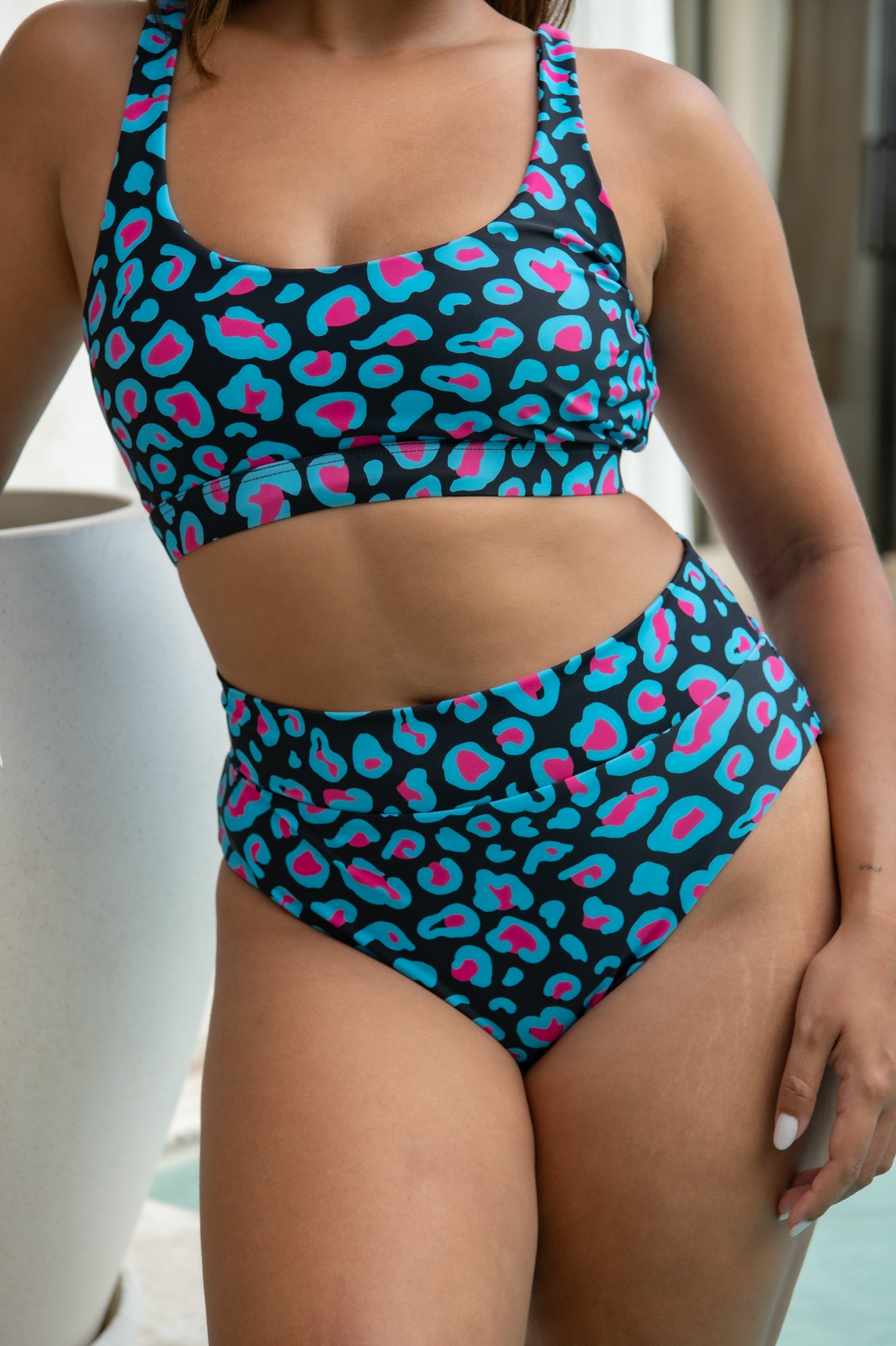 Ginger Bikini Bottom Final Sale - Star Field Leopard