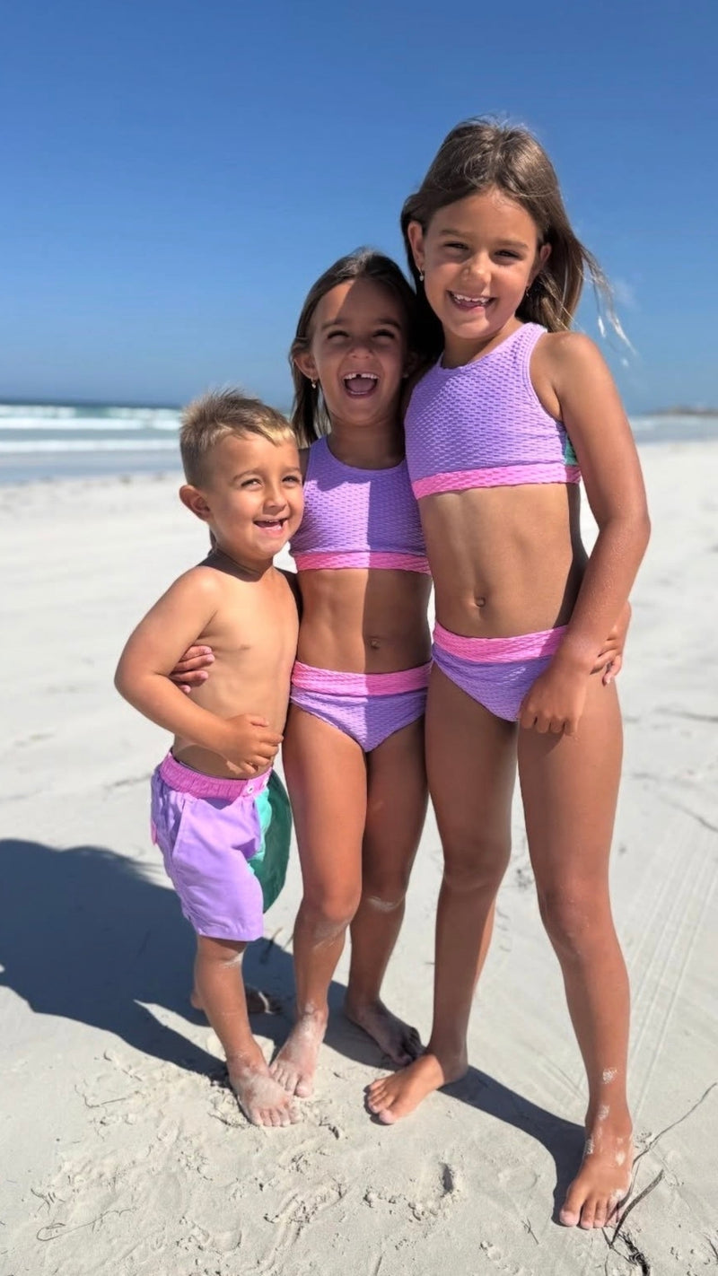 Mini Hank Board Shorts - Lavender Glow