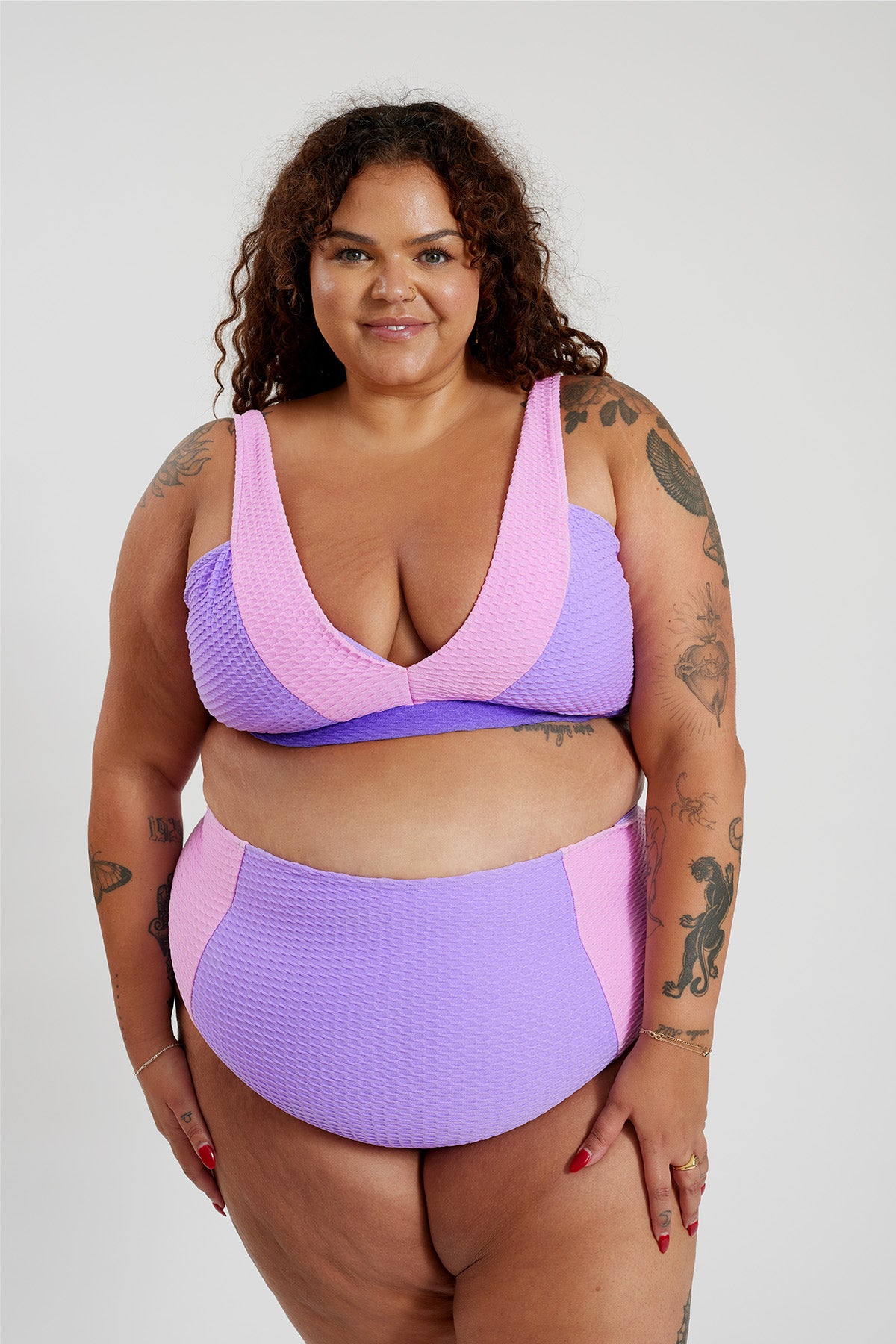 Lola Bikini Top Curve - Lilac Crystal