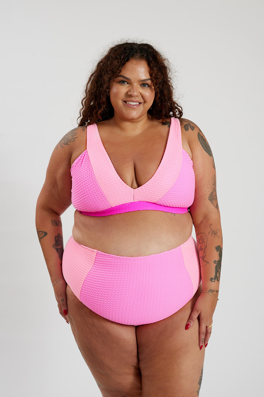 Lola Bikini Top Curve - Paradise Pink