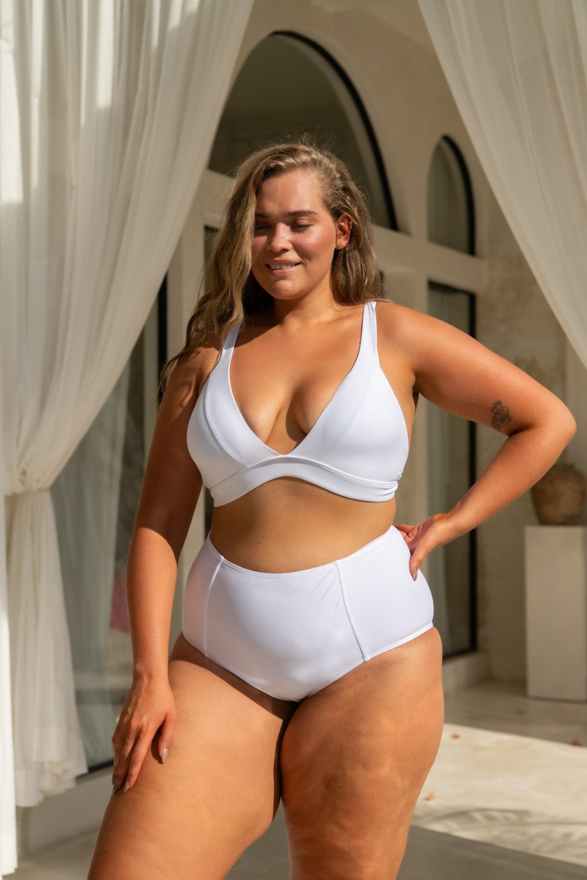 Infamous Swim Penelope Bikini Bottom in Fresh White