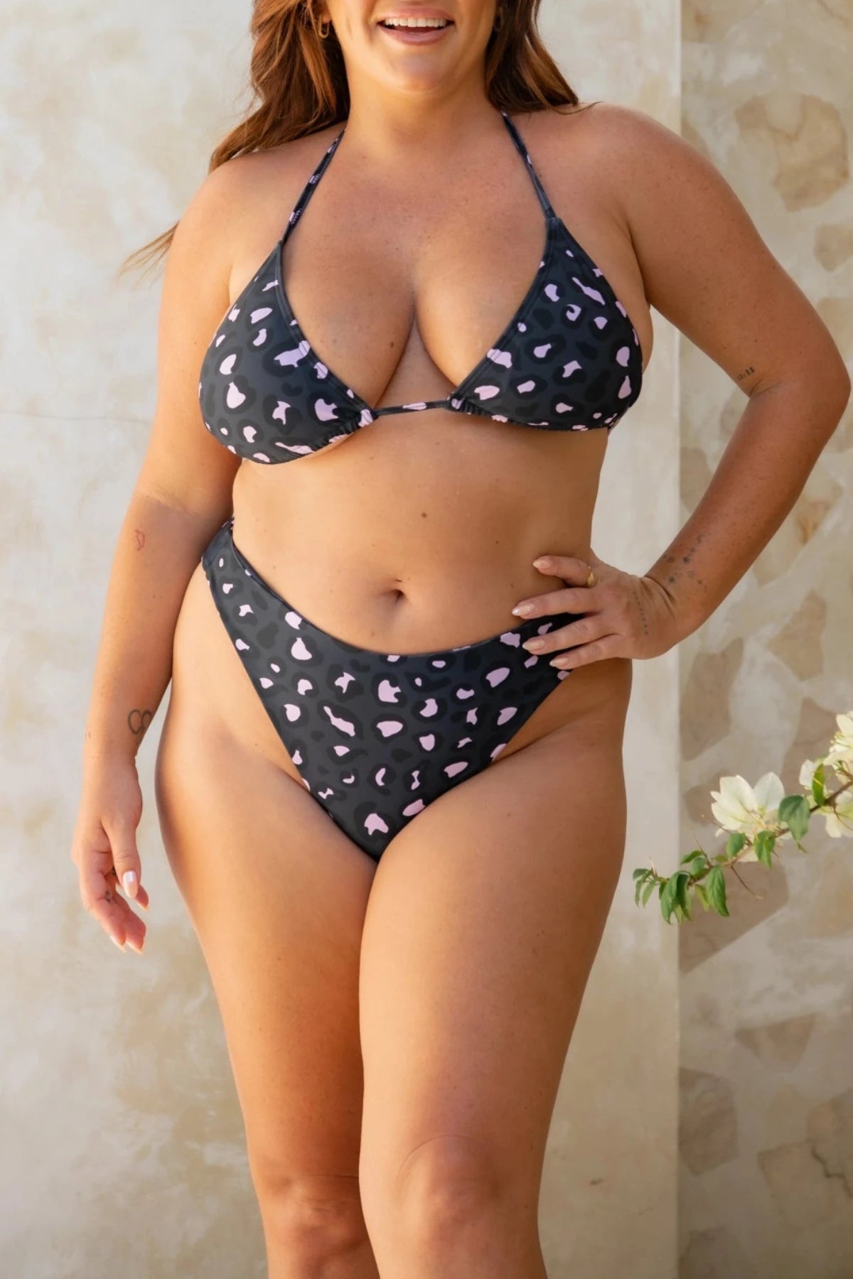 Infamous Swim Grace Bikini Bottom in Mellow Leopard