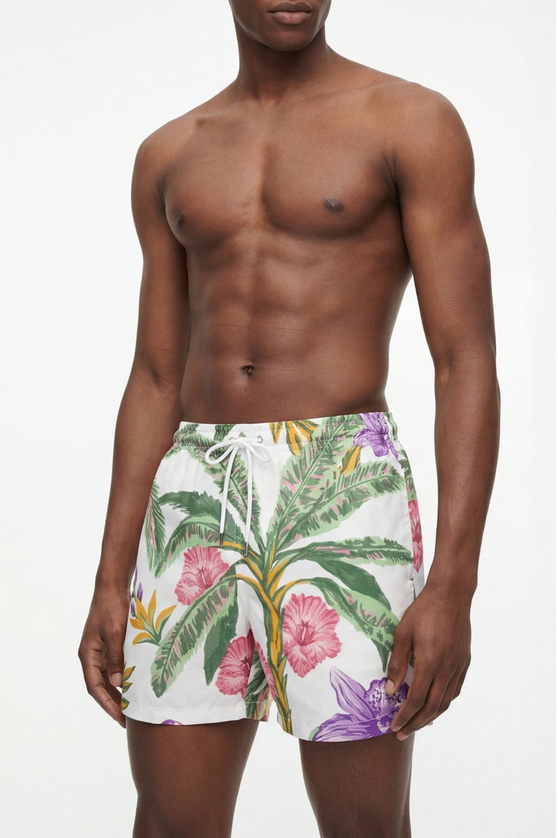 Hank Board Shorts - Miami Botanical Crystal