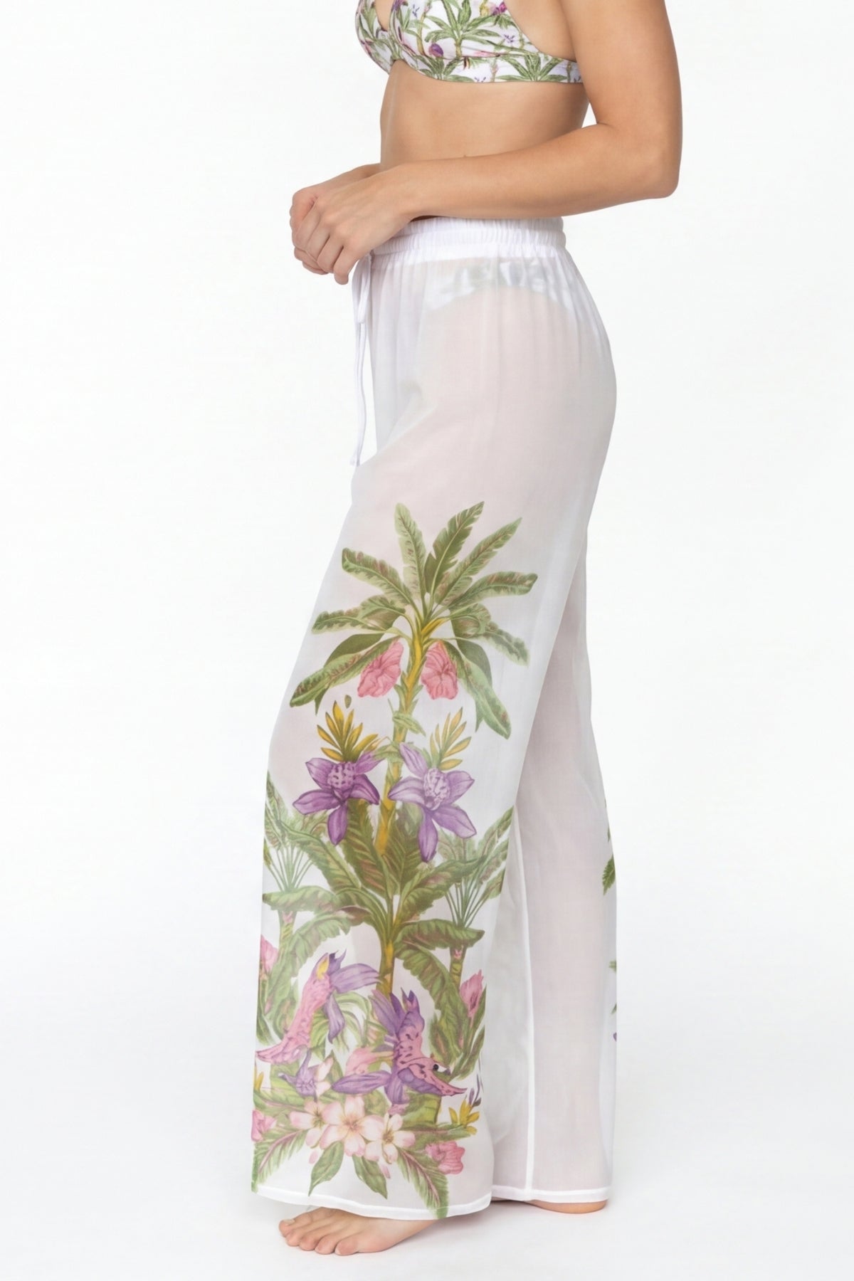 Marina 2.0 Wide Leg Pants - Miami Botanical Crystal