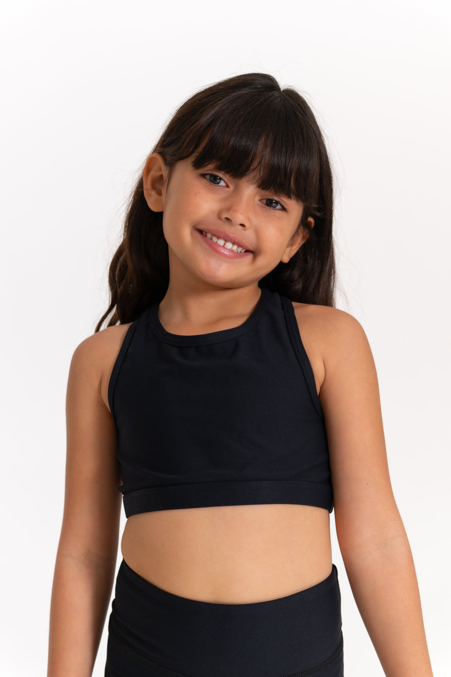 Mini Ashy Active Crop - Black Fashion