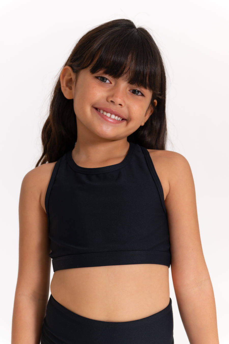Mini Ashy Active Crop - Black