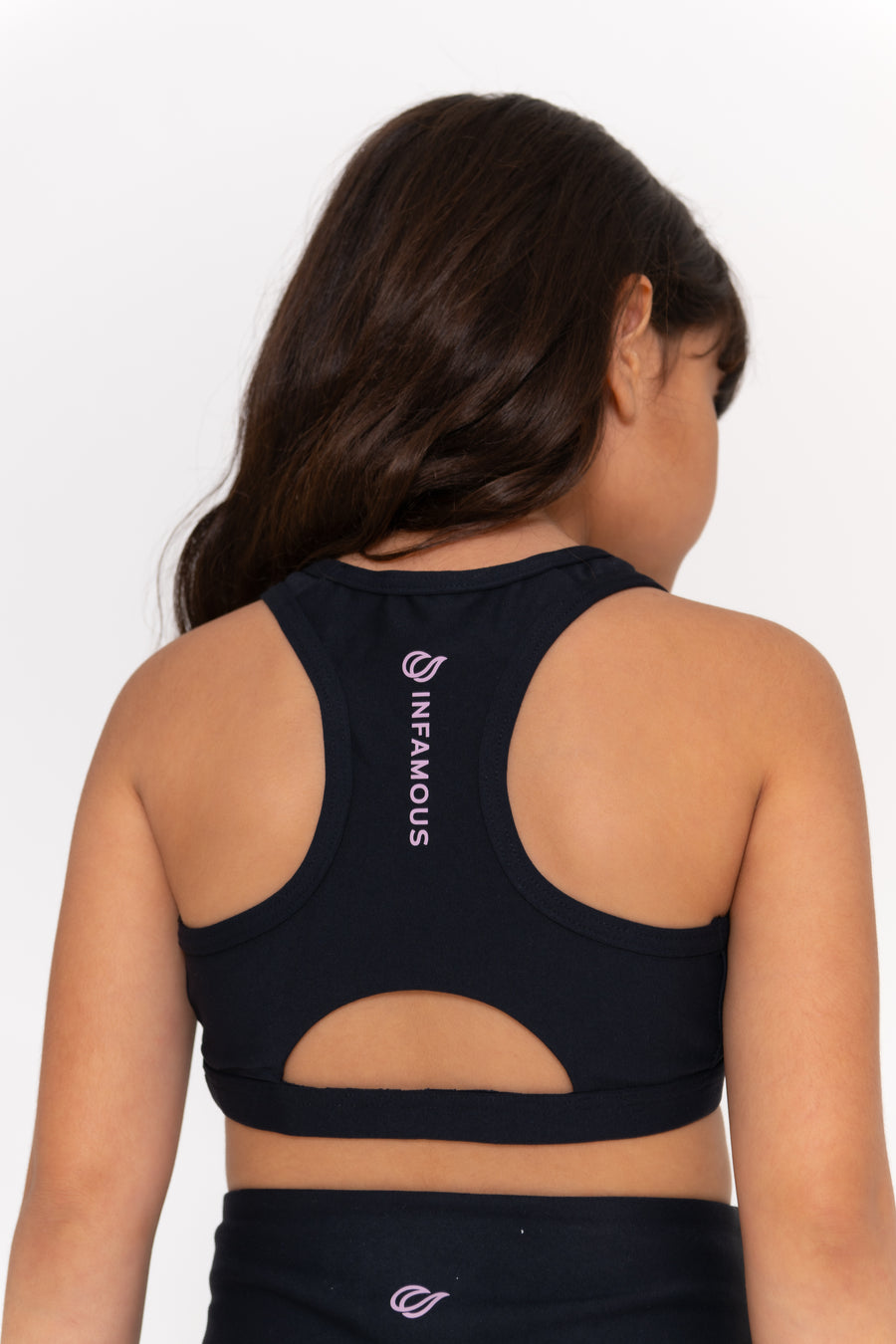 Mini Ashy Active Crop - Black Fashion