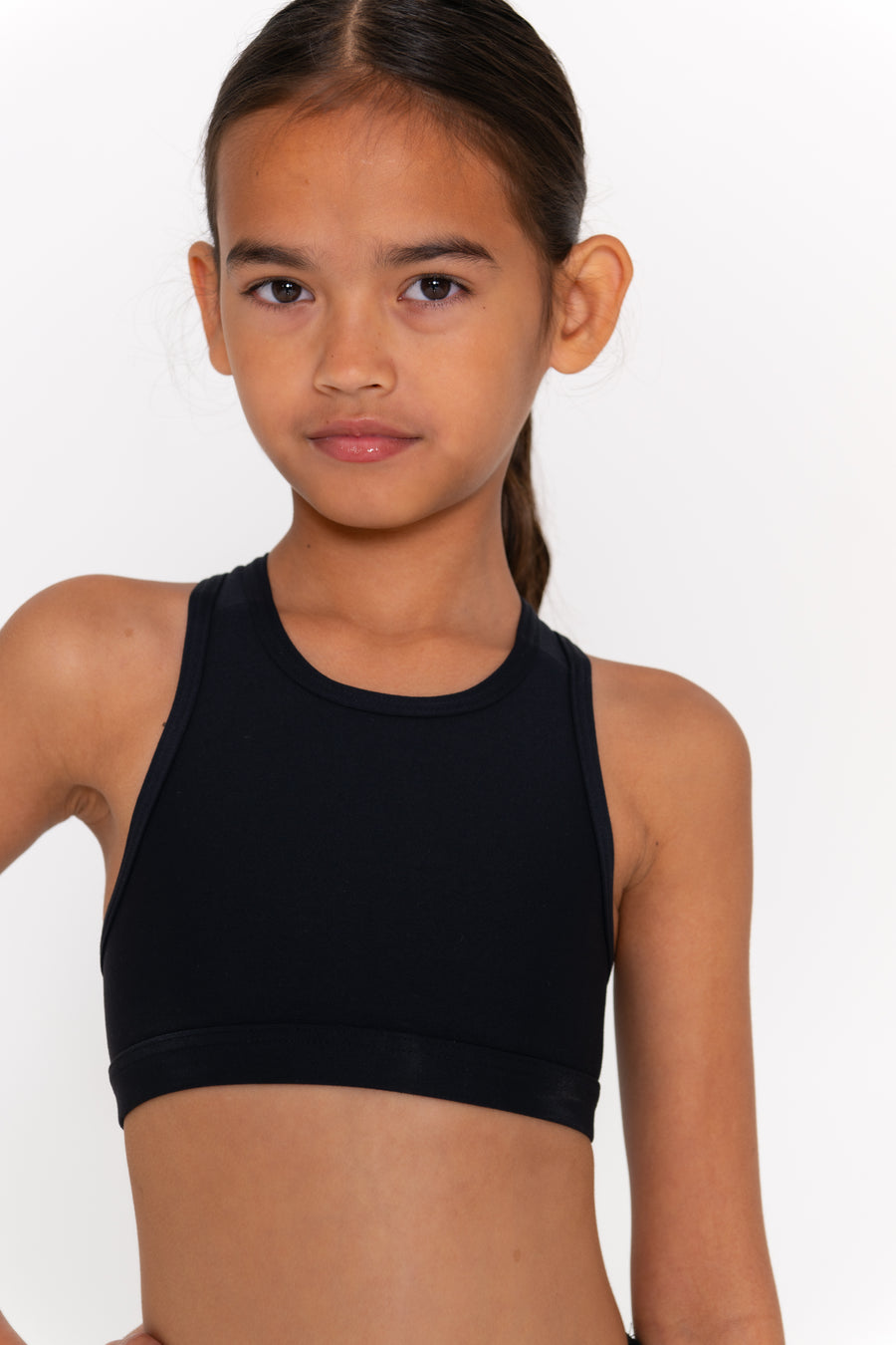 Mini Ashy Active Crop - Black Fashion