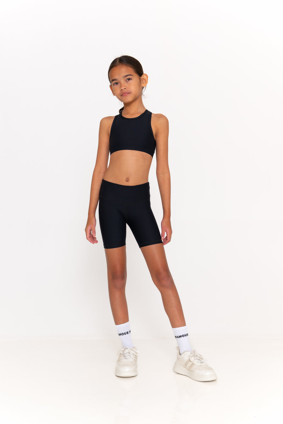 Mini Ashy Active Crop - Black Fashion