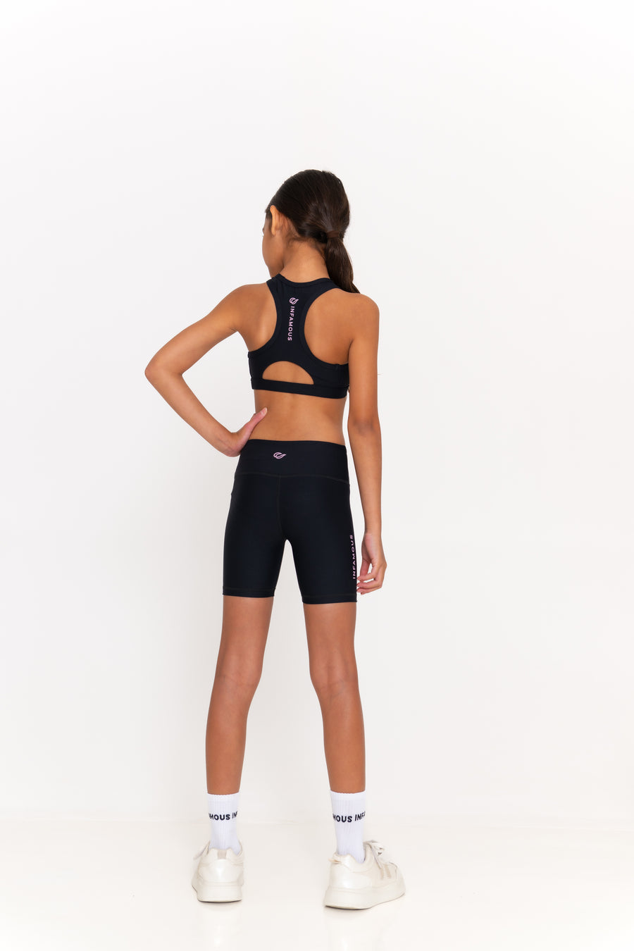 Mini Ashy Active Crop - Black Fashion