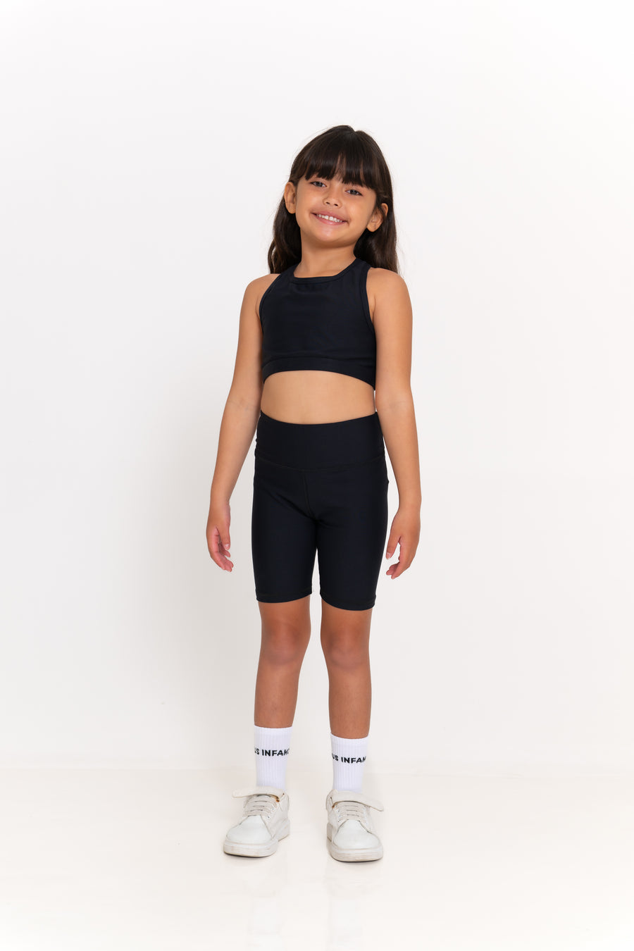 Mini Ashy Active Crop - Black
