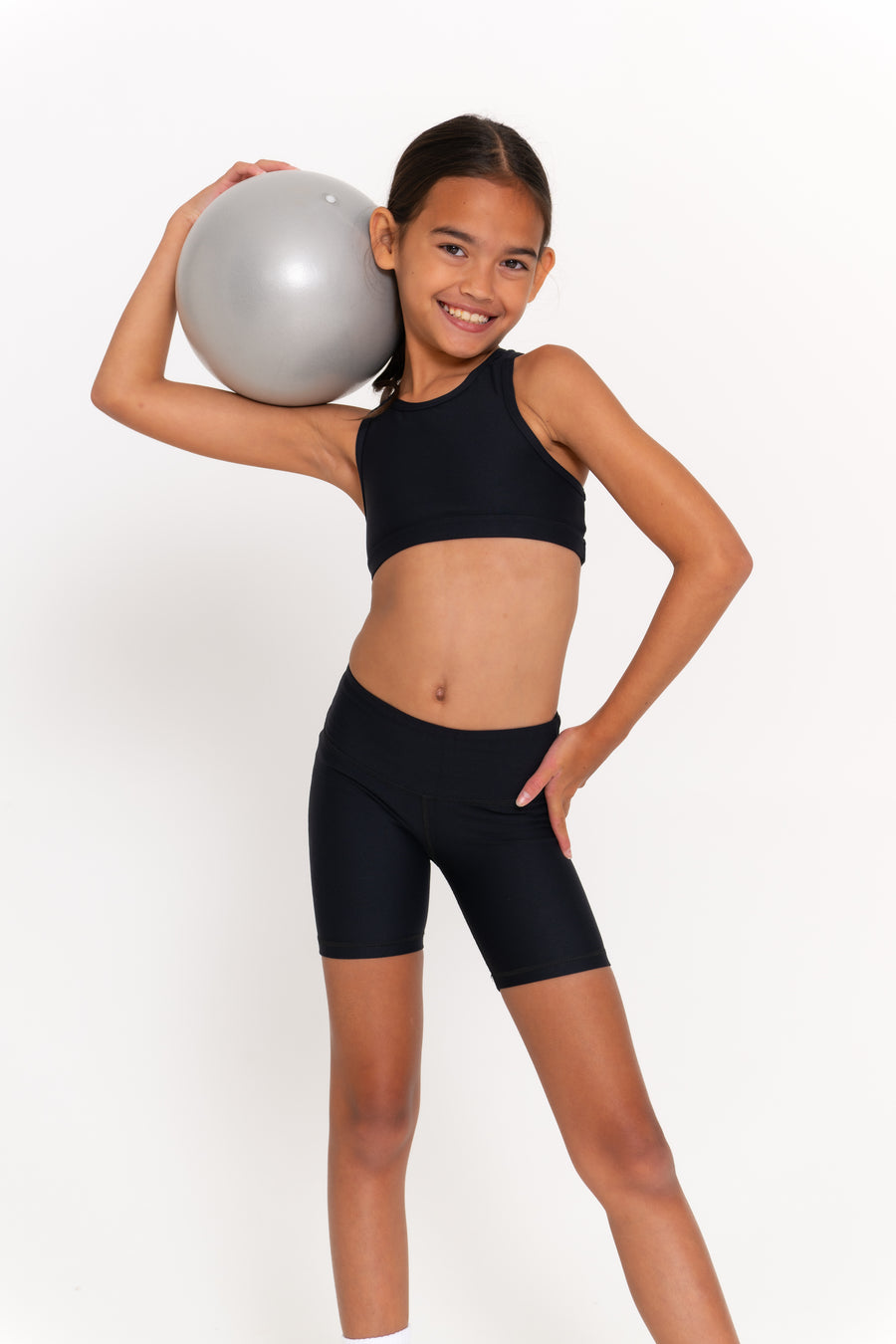 Mini Ashy Active Crop - Black Fashion