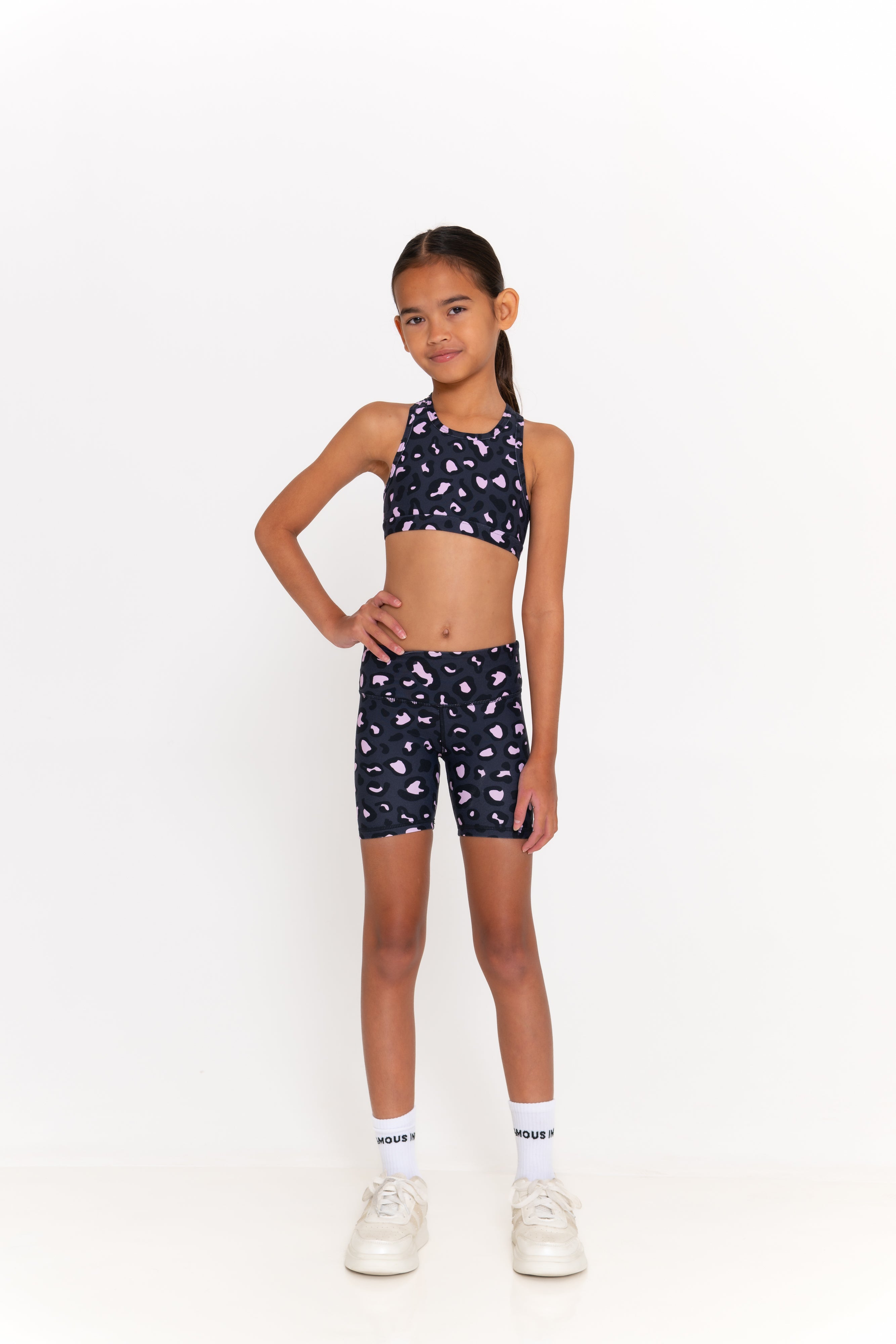Mini Sally Bike Shorts - Mellow Leopard